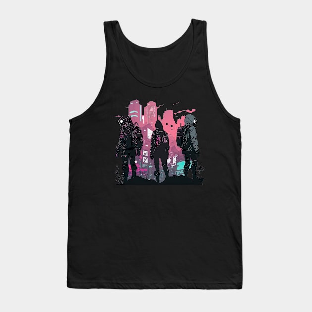 Crew men in the Cyber City Tank Top by AstrAI